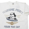 Load image into Gallery viewer, TOYS McCOY Men's Felix the Cat U.S. Navy Graphic Short Sleeve T-Shirt - Loopwheel Tubular Jersey, Garment Dyed, Made in Japan (TMC2601 011 Muted Off-White)
