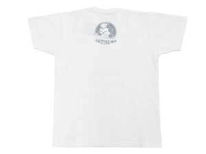 TOYS McCOY Men's Felix the Cat U.S. Navy Graphic Short Sleeve T-Shirt - Loopwheel Tubular Jersey, Garment Dyed, Made in Japan (TMC2601 011 Muted Off-White)