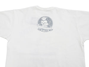 TOYS McCOY Men's Felix the Cat U.S. Navy Graphic Short Sleeve T-Shirt - Loopwheel Tubular Jersey, Garment Dyed, Made in Japan (TMC2601 011 Muted Off-White)