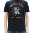 Load image into Gallery viewer, TOYS McCOY Felix the Cat "Rock &amp; Roll" Short Sleeve Loopwheel Graphic T-Shirt - Made in Japan, Tubular Knit, Unwashed Finish (TMC2602 030 Black)
