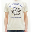 Load image into Gallery viewer, TOYS McCOY Felix the Cat "Rock &amp; Roll" Short Sleeve Loopwheel Graphic T-Shirt - Made in Japan, Tubular Knit, Unwashed Finish (TMC2602 011 Off-White)
