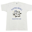 Load image into Gallery viewer, TOYS McCOY Felix the Cat "Rock &amp; Roll" Short Sleeve Loopwheel Graphic T-Shirt - Made in Japan, Tubular Knit, Unwashed Finish (TMC2602 011 Off-White)
