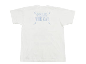 TOYS McCOY Men's Felix the Cat Short-Sleeve Graphic T-Shirt, Garment-Dyed Loopwheel Tubular Tee, Made in Japan (TMC2603 011 Aged Off White)