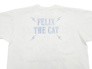 TOYS McCOY Men's Felix the Cat Short-Sleeve Graphic T-Shirt, Garment-Dyed Loopwheel Tubular Tee, Made in Japan (TMC2603 011 Aged Off White)