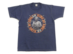 TOYS McCOY Men's Short-Sleeve Steve McQueen Graphic T-Shirt, Tubular Knit Jersey, One-Wash, Made in Japan (TMC2605 120 Muted Blue)