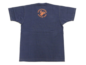 TOYS McCOY Men's Short-Sleeve Steve McQueen Graphic T-Shirt, Tubular Knit Jersey, One-Wash, Made in Japan (TMC2605 120 Muted Blue)