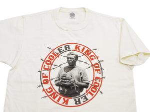 TOYS McCOY Men's Short-Sleeve Steve McQueen Graphic T-Shirt, Tubular Knit Jersey, One-Wash, Made in Japan (TMC2605 011 Soft Off-White)