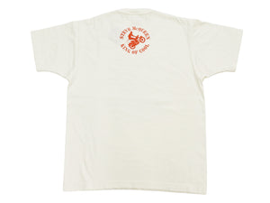 TOYS McCOY Men's Short-Sleeve Steve McQueen Graphic T-Shirt, Tubular Knit Jersey, One-Wash, Made in Japan (TMC2605 011 Soft Off-White)