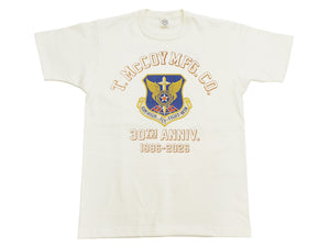 TOYS McCOY Men's Short Sleeve Military Graphic Vintage-Inspired T-Shirt, Loopwheel Tubular Tee with V-Gusset, Unwashed Finish, Made in Japan (TMC2608 011 Off White)