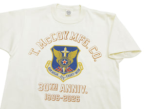 TOYS McCOY Men's Short Sleeve Military Graphic Vintage-Inspired T-Shirt, Loopwheel Tubular Tee with V-Gusset, Unwashed Finish, Made in Japan (TMC2608 011 Off White)