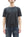 TOYS McCOY Men's Short Sleeve Raglan Sweatshirt, Garment-Dyed Loopback French Terry, V-Gusset Crewneck, Made in Japan (TMC2612  030 Garment-Dyed Washed Black)