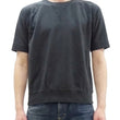 Load image into Gallery viewer, TOYS McCOY Men's Short Sleeve Raglan Sweatshirt, Garment-Dyed Loopback French Terry, V-Gusset Crewneck, Made in Japan (TMC2612  030 Garment-Dyed Washed Black)
