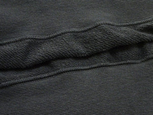 TOYS McCOY Men's Short Sleeve Raglan Sweatshirt, Garment-Dyed Loopback French Terry, V-Gusset Crewneck, Made in Japan (TMC2612  030 Garment-Dyed Washed Black)