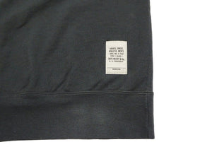 TOYS McCOY Men's Short Sleeve Raglan Sweatshirt, Garment-Dyed Loopback French Terry, V-Gusset Crewneck, Made in Japan (TMC2612  030 Garment-Dyed Washed Black)