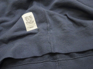 TOYS McCOY Men's Short Sleeve Raglan Sweatshirt, Garment-Dyed Loopback French Terry, V-Gusset Crewneck, Made in Japan (TMC2612  120 Garment-Dyed Washed Blue)