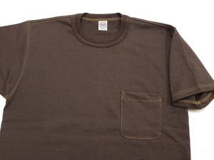 TOYS McCOY Men's Plain Short Sleeve Pocket T-Shirt - Steve McQueen Inspired, Tubular Knit Jersey, Unwashed, Made in Japan (TMC2615 021 Muted Charcoal)