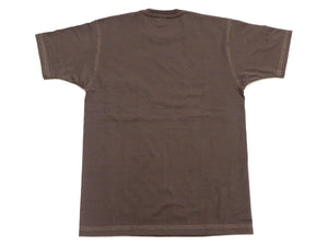 TOYS McCOY Men's Plain Short Sleeve Pocket T-Shirt - Steve McQueen Inspired, Tubular Knit Jersey, Unwashed, Made in Japan (TMC2615 021 Muted Charcoal)