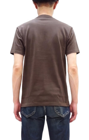 TOYS McCOY Men's Plain Short Sleeve Pocket T-Shirt - Steve McQueen Inspired, Tubular Knit Jersey, Unwashed, Made in Japan (TMC2615 021 Muted Charcoal)