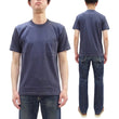 Load image into Gallery viewer, TOYS McCOY Men's Plain Short Sleeve Pocket T-Shirt - Steve McQueen Inspired, Tubular Knit Jersey, Unwashed, Made in Japan (TMC2615 120 Muted Blue)
