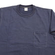 Load image into Gallery viewer, TOYS McCOY Men's Plain Short Sleeve Pocket T-Shirt - Steve McQueen Inspired, Tubular Knit Jersey, Unwashed, Made in Japan (TMC2615 120 Muted Blue)

