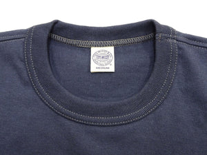 TOYS McCOY Men's Plain Short Sleeve Pocket T-Shirt - Steve McQueen Inspired, Tubular Knit Jersey, Unwashed, Made in Japan (TMC2615 120 Muted Blue)
