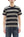 TOYS McCOY Men's Steve McQueen Inspired Multi-Border Striped Short Sleeve Crew Neck T-Shirt - Garment-Dyed Cotton Jersey - Made in Japan (TMC2616 041 Ivory x Black)