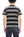 TOYS McCOY Men's Steve McQueen Inspired Multi-Border Striped Short Sleeve Crew Neck T-Shirt - Garment-Dyed Cotton Jersey - Made in Japan (TMC2616 041 Ivory x Black)