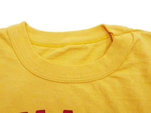 TOYS McCOY Men's Taxi Driver "U.S. Marines" Graphic Short Sleeve T-Shirt - Garment-Dyed Circular-Knit Tubular Tee - Made in Japan (TMC2624 060 Yellow)