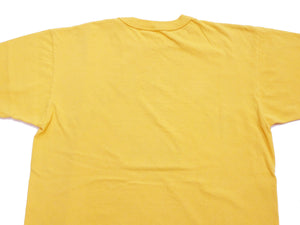 TOYS McCOY Men's Taxi Driver "U.S. Marines" Graphic Short Sleeve T-Shirt - Garment-Dyed Circular-Knit Tubular Tee - Made in Japan (TMC2624 060 Yellow)