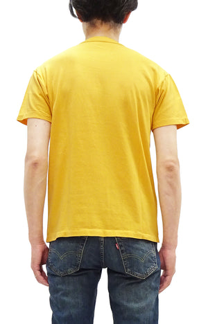 TOYS McCOY Men's Taxi Driver "U.S. Marines" Graphic Short Sleeve T-Shirt - Garment-Dyed Circular-Knit Tubular Tee - Made in Japan (TMC2624 060 Yellow)