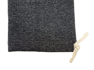 TOYS McCOY Men's Vintage-Inspired Heavyweight Sweatpants, 100% Cotton Black Heather Brushed Fleece, Regular Straight Fit, Rib-Knit Waistband and Crotch Gusset, Waist and Hem Drawstrings, Unwashed, Made in Japan (TMC2665, 031 Black Heather)