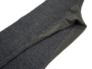 TOYS McCOY Men's Vintage-Inspired Heavyweight Sweatpants, 100% Cotton Black Heather Brushed Fleece, Regular Straight Fit, Rib-Knit Waistband and Crotch Gusset, Waist and Hem Drawstrings, Unwashed, Made in Japan (TMC2665, 031 Black Heather)