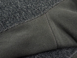 TOYS McCOY Men's Vintage-Inspired Heavyweight Sweatpants, 100% Cotton Black Heather Brushed Fleece, Regular Straight Fit, Rib-Knit Waistband and Crotch Gusset, Waist and Hem Drawstrings, Unwashed, Made in Japan (TMC2665, 031 Black Heather)