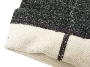 TOYS McCOY Men's Vintage-Inspired Heavyweight Sweatpants, 100% Cotton Black Heather Brushed Fleece, Regular Straight Fit, Rib-Knit Waistband and Crotch Gusset, Waist and Hem Drawstrings, Unwashed, Made in Japan (TMC2665, 031 Black Heather)