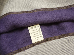 TOYS McCOY Men's Plain Two-Tone Crew Neck Sweatshirt, 14.8 oz. Extra-Heavyweight Brushed-Back Cotton, Tubular Body, Unwashed, Made in Japan (TMC2670 120 Purplish Blue / Gray)