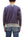 TOYS McCOY Men's Plain Two-Tone Crew Neck Sweatshirt, 14.8 oz. Extra-Heavyweight Brushed-Back Cotton, Tubular Body, Unwashed, Made in Japan (TMC2670 120 Purplish Blue / Gray)