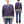 TOYS McCOY Men's Plain Two-Tone Crew Neck Sweatshirt, 14.8 oz. Extra-Heavyweight Brushed-Back Cotton, Tubular Body, Unwashed, Made in Japan (TMC2670 120 Purplish Blue / Gray)