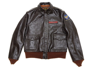 TOYS McCOY Steve McQueen A-2 Flight Jacket Men's A2 Leather Bomber Jacket TMJ2412 Seal-Brown