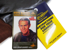 TOYS McCOY Steve McQueen A-2 Flight Jacket Men's A2 Leather Bomber Jacket TMJ2412 Seal-Brown