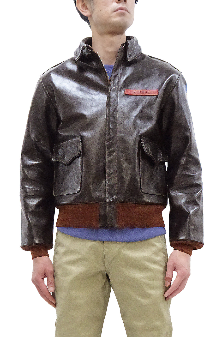 TOYS McCOY Steve McQueen A-2 Flight Jacket Men's A2 Leather Bomber 