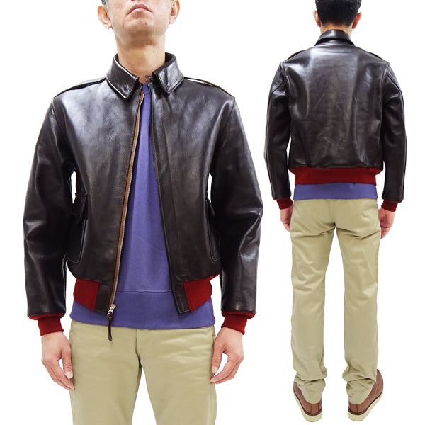 TOYS McCOY A-2 Flight Jacket with Red Rib Men's Casual A2 Leather