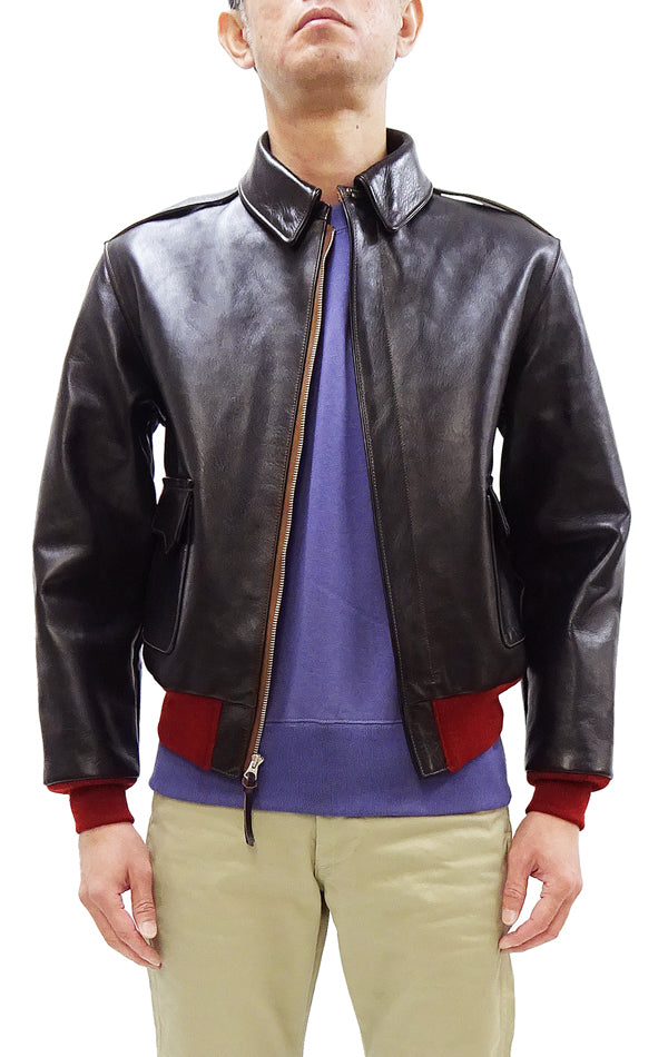 TOYS McCOY A-2 Flight Jacket with Red Rib Men's Casual A2 Leather