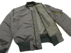 TOYS McCOY MA-1 Flight Jacket Men's Reproduction of Albert Turner MA1 Bomber Jacket TMJ2432 Sage-Gray