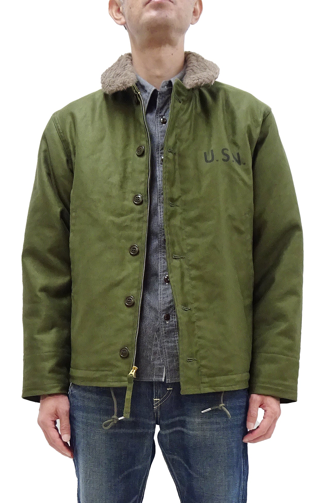 TOYS McCOY Jacket Men's Reproduction of US Navy N-1 Deck Jacket N1 Oli –  RODEO-JAPAN Pine-Avenue Clothes shop