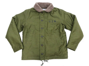 TOYS McCOY Jacket Men's Reproduction of US Navy N-1 Deck Jacket N1 Olive TMJ2436