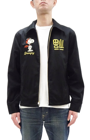 TOYS McCOY Snoopy Embroidered Jacket Men's Casual Vietnam Tour Jacket Style Souvenir Jacket TMJ2504 Black