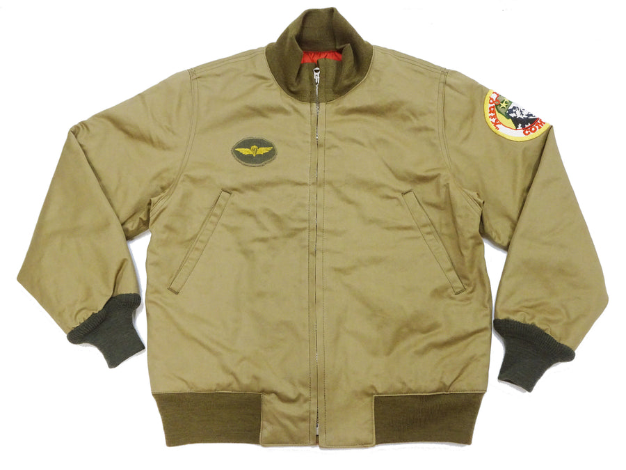TOYS McCOY Men's Taxi Driver Tanker Jacket TMJ2515 Khaki - Official Licensed Travis Bickle Movie Costume Revival