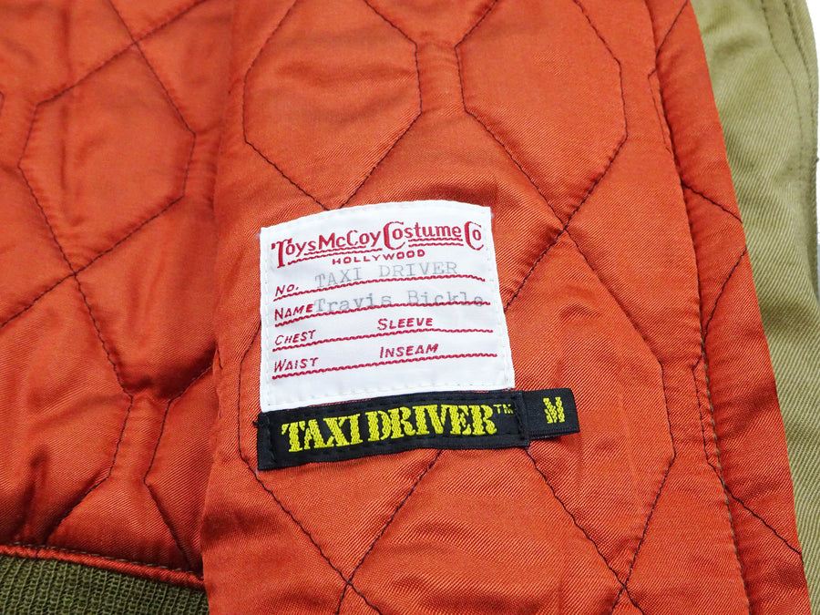 TOYS McCOY Men's Taxi Driver Tanker Jacket TMJ2515 Khaki - Official Licensed Travis Bickle Movie Costume Revival