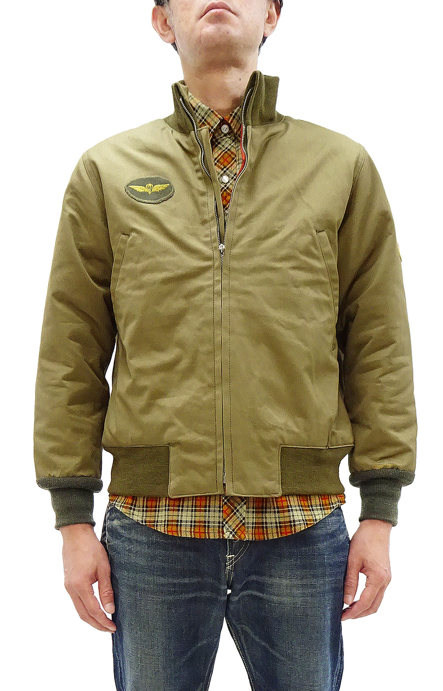 TOYS McCOY Men's Taxi Driver Tanker Jacket TMJ2515 Khaki - Official Licensed Travis Bickle Movie Costume Revival