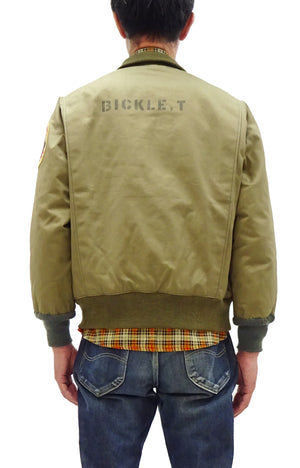 TOYS McCOY Men's Taxi Driver Tanker Jacket TMJ2515 Khaki - Official Licensed Travis Bickle Movie Costume Revival